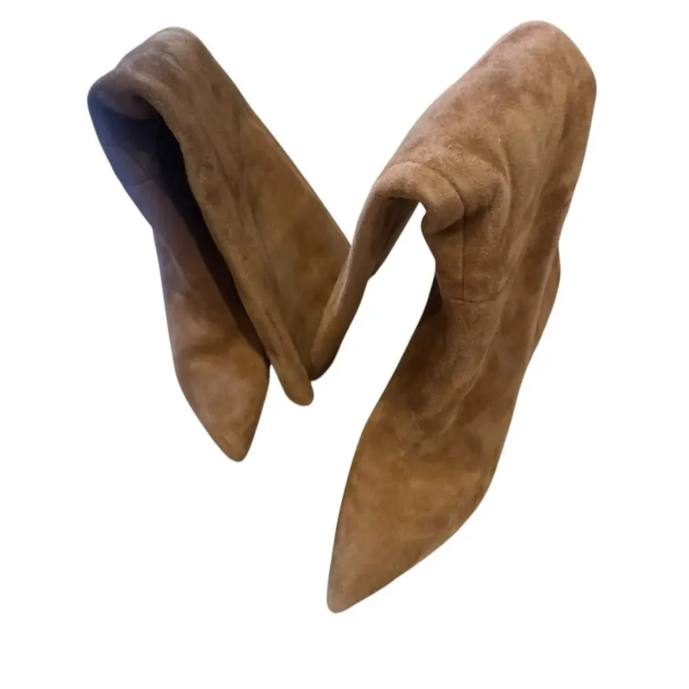 Vince Women's Leather Upper Pilar Knee High Boots Pointy Toe Beige Size 8.5 NWOT - Picture 9 of 13